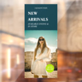 Moderne promotie Foto groene zakelijke advertentie Raamsticker (Vel 2)