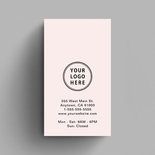 Moderne Promotie Logo QR Code Roze Visitekaartje