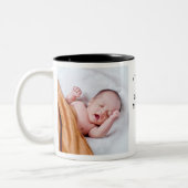 Moderne promotie naar grootmoeder 2-fototoestel tweekleurige koffiemok (Links)