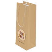 Moderne Promotionele Bedrijfs Sjabloon van de Logo Wijn Cadeautas (Achterkant Gekanteld)