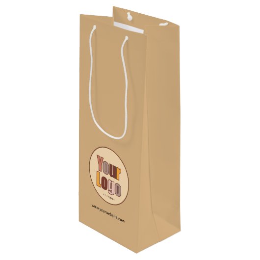 Moderne Promotionele Bedrijfs Sjabloon van de Logo Wijn Cadeautas (Voorkant Gekanteld)