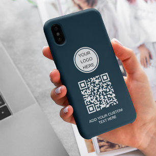 Moderne promotionele Business Logo QR Code Marine  Case-Mate iPhone Case
