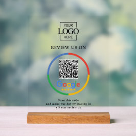 Moderne Promotionele Google Reviews QR Code Zakeli Acryl Bord