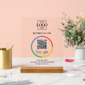 Moderne Promotionele Google Reviews QR Code Zakeli Acryl Bord (Huwelijk)