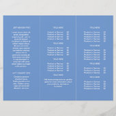Moderne promotionele Logo Blauwe Trifold Brochure (Achterkant)