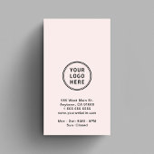 Moderne Promotionele Logo QR Code Roze Visitekaartje