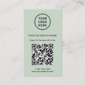 Moderne promotionele Logo QR code salie Visitekaartje (Voorkant)