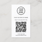 Moderne promotionele Logo QR-code Visitekaartje (Voorkant)
