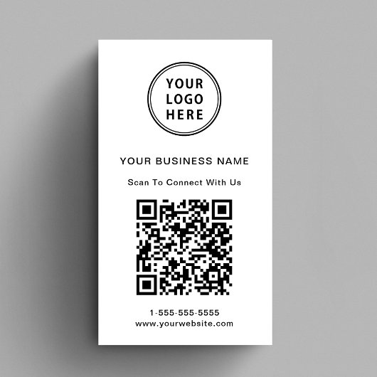 Moderne promotionele Logo QR-code Visitekaartje
