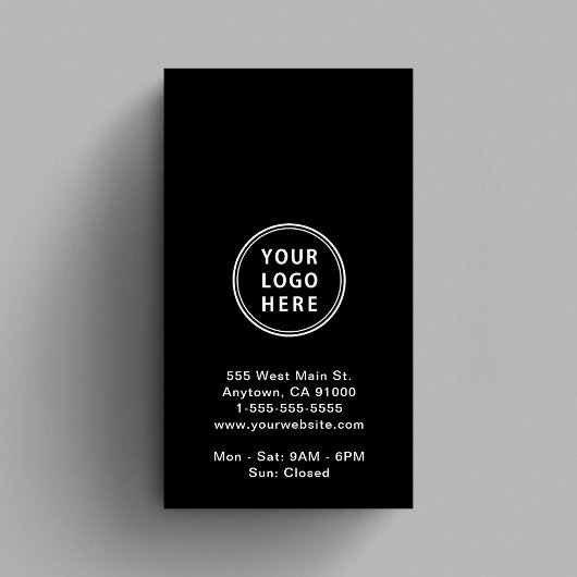 Moderne promotionele Logo QR-code zwart Visitekaartje