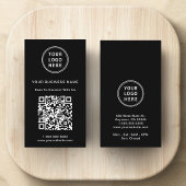 Moderne promotionele Logo QR-code zwart Visitekaartje