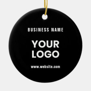 Moderne promotionele logo & tekst   Aanpasbare kle Keramisch Ornament