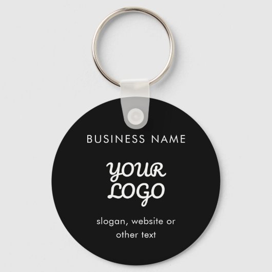 Moderne promotionele logo & tekst | Aanpasbare kle Sleutelhanger (Voorkant)
