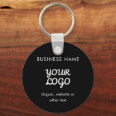 Moderne promotionele logo & tekst | Aanpasbare kle Sleutelhanger (Achterkant)