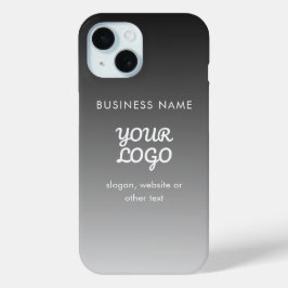 Moderne promotionele Logo & tekst | Bewerkbare kle iPhone 15 Case