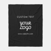 Moderne promotionele Logo & tekst | Bewerkbare kle Fleece Deken (Voorkant)