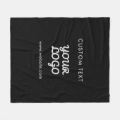 Moderne promotionele Logo & tekst | Bewerkbare kle Fleece Deken (Voorkant (Horizontaal))