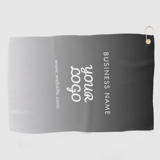 Moderne promotionele Logo & tekst | Bewerkbare kle Golfhanddoek (Horizontaal)