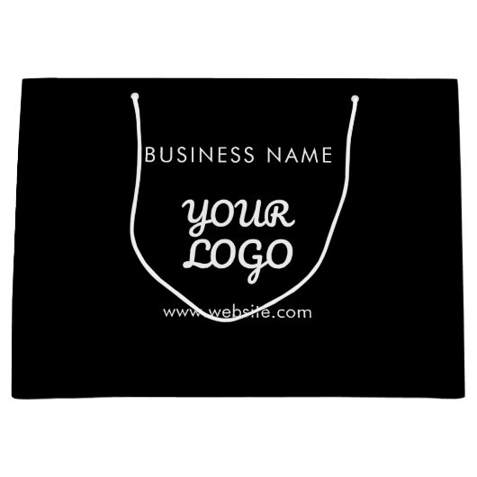 Moderne promotionele Logo & tekst | Bewerkbare kle Groot Cadeauzakje (Voorkant)