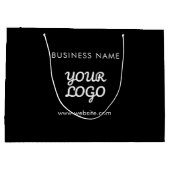 Moderne promotionele Logo & tekst | Bewerkbare kle Groot Cadeauzakje (Achterkant)