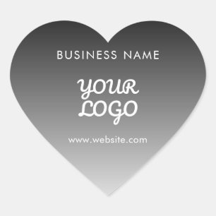 Moderne promotionele Logo & tekst Bewerkbare kle Hart Sticker