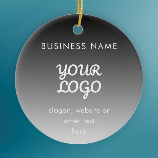 Moderne promotionele Logo & tekst | Bewerkbare kle Keramisch Ornament
