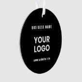 Moderne promotionele Logo & tekst | Bewerkbare kle Ornament (voorkant)