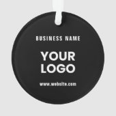 Moderne promotionele Logo & tekst | Bewerkbare kle Ornament (achterkant)