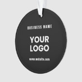 Moderne promotionele Logo & tekst | Bewerkbare kle Ornament (voorkant)