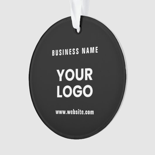 Moderne promotionele Logo & tekst | Bewerkbare kle Ornament (voorkant)