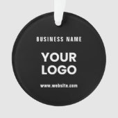 Moderne promotionele Logo & tekst | Bewerkbare kle Ornament (voorkant)