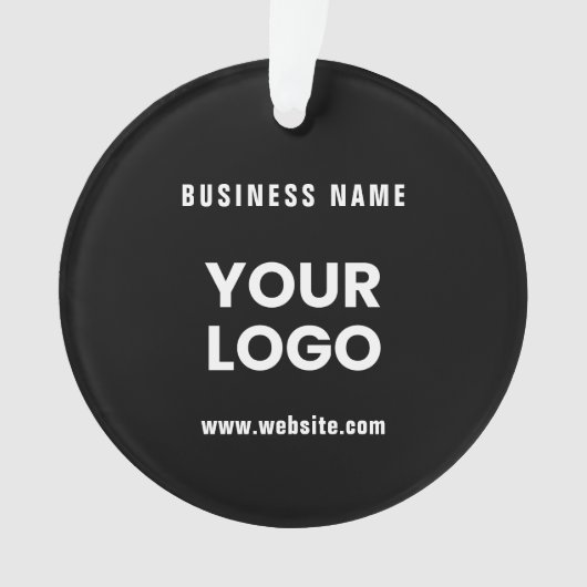Moderne promotionele Logo & tekst | Bewerkbare kle Ornament (voorkant)