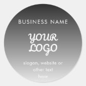 Moderne promotionele Logo & tekst | Bewerkbare kle Ronde Sticker (Voorkant)