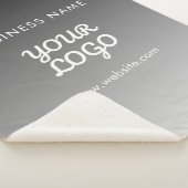 Moderne promotionele Logo & tekst | Bewerkbare kle Sherpa Deken (3/4)