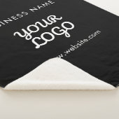 Moderne promotionele Logo & tekst | Bewerkbare kle Sherpa Deken (3/4)