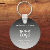 Moderne promotionele Logo & tekst | Bewerkbare kle Sleutelhanger (Voorkant)