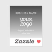 Moderne promotionele Logo & tekst | Bewerkbare kle Sticker (Vel)