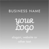 Moderne promotionele Logo & tekst | Bewerkbare kle Sticker (Voorkant)