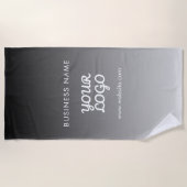 Moderne promotionele Logo & tekst | Bewerkbare kle Strandlaken (Voorkant)