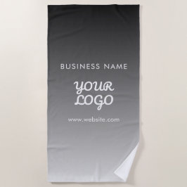 Moderne promotionele Logo & tekst | Bewerkbare kle Strandlaken