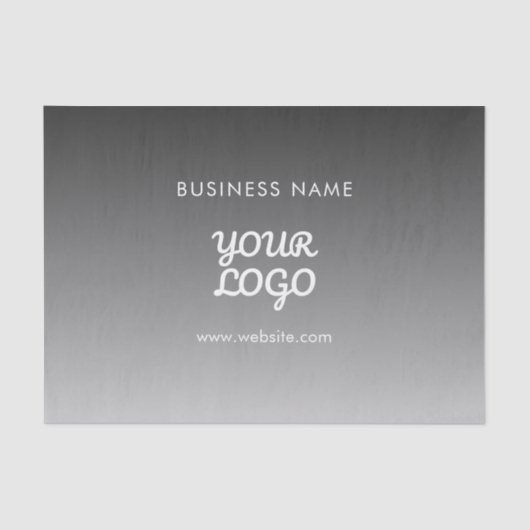 Moderne promotionele Logo & tekst | Bewerkbare kle Tissuepapier (Voorkant)