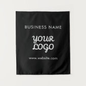 Moderne promotionele Logo & tekst | Bewerkbare kle Wandkleed (Voorkant)