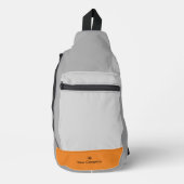 Moderne promotionele tinten grijs Sinaasappel acce Sling Bag (Voorkant)