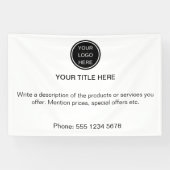 Moderne promotionele zakelijke Logo Adverteren tek Spandoek (Horizontaal)