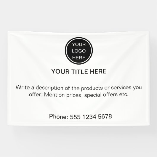 Moderne promotionele zakelijke Logo Adverteren tek Spandoek (Horizontaal)