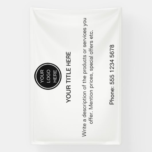 Moderne promotionele zakelijke Logo Adverteren tek Spandoek (Verticaal)