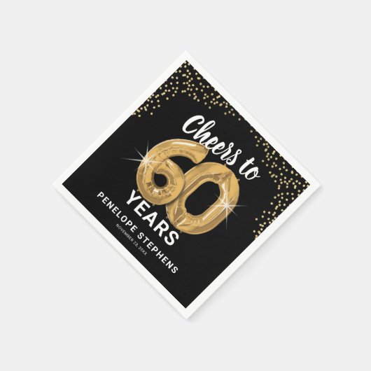 Moderne Proost 60 jaar Volwassen Verjaardagsservet Servet (Hoek)