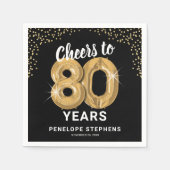 Moderne Proost 80 jaar Volwassen Verjaardagsservet Servet (Voorkant)