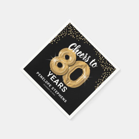 Moderne Proost 80 jaar Volwassen Verjaardagsservet Servet (Hoek)