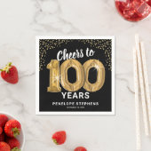 Moderne proost op 100 jaar verjaardag servetten (Insitu)